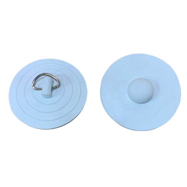 TAPÓN DE HULE BLANCO PARA LAVABO UNIVERSAL PAQ. 2 PZAS.