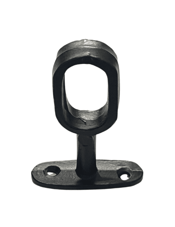 SOPORTE PARA CORTINERO CENTRAL TUBO OVALADO ZAMAC NEGRO