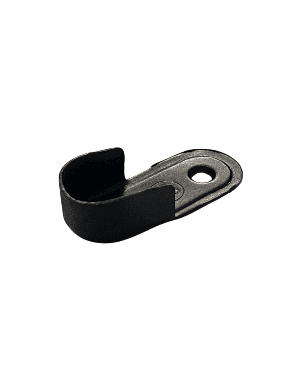 SOPORTE PARA CORTINERO TUBO OVALADO FIJO LÁMINA NEGRO - Imagen 2
